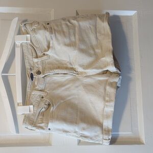 Beige jean shorts, size 12, Old Navy, high rise, og short